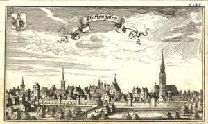 Engraving of Pfaffenhofen, 1687