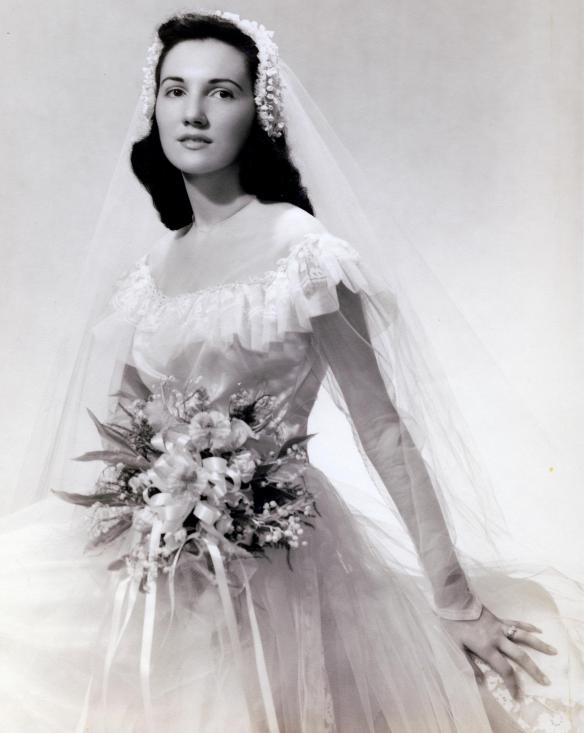 Joan's wedding portrait, 1949